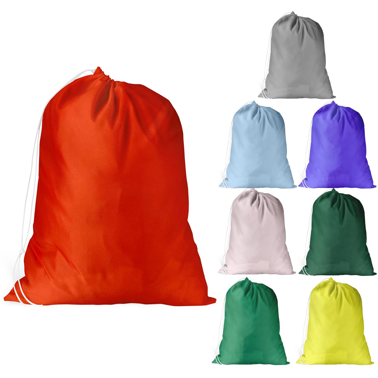 Large Capacity Nylon Mesh Laundry Bag With Drawstring Top Lightweight Durable